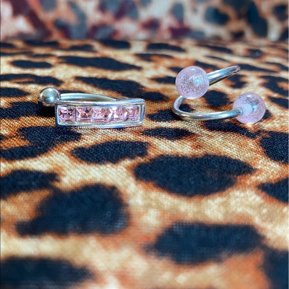 Pink belly button ring duo - Picture 6 of 13